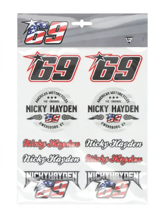 Nicky Hayden velké balení samolepek 69