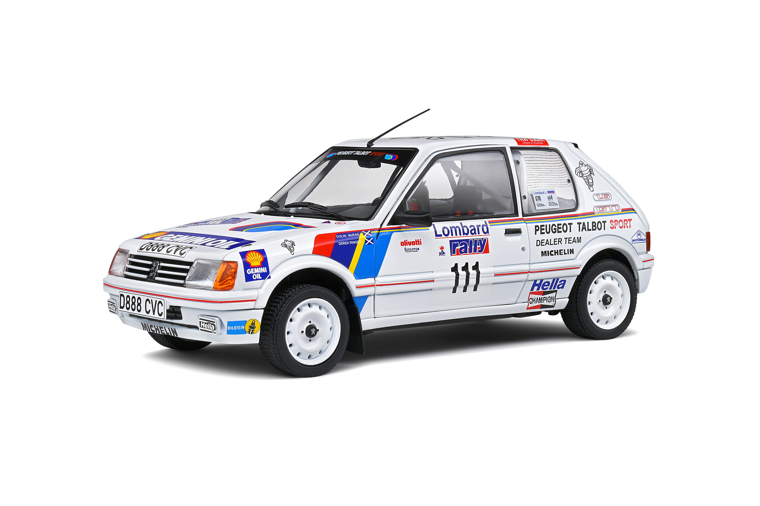 Model Solido Peugeot 205 GTI Colin McRae 1:18 Lombard Rally 1988