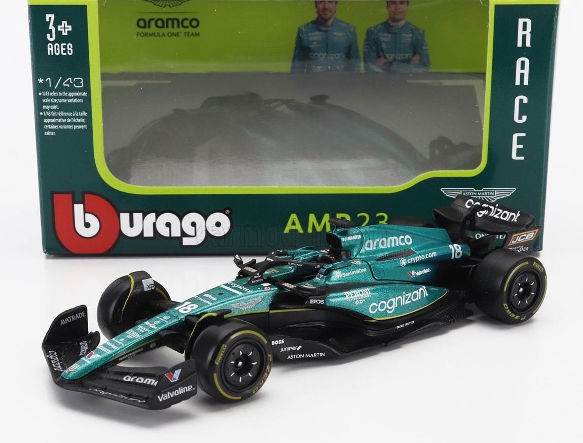 Bburago 1:43 Lance Stroll Aston Martin AMR23 #18 Formel 1 2023 18-38091