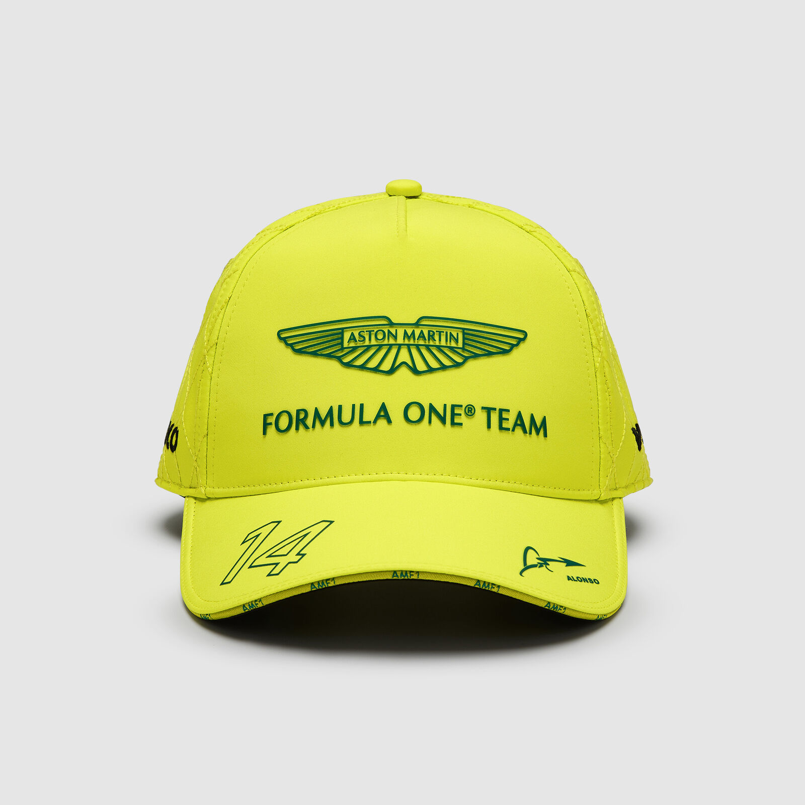 Týmová kšiltovka Fernando Alonso - Aston Martin F1 Team limetková