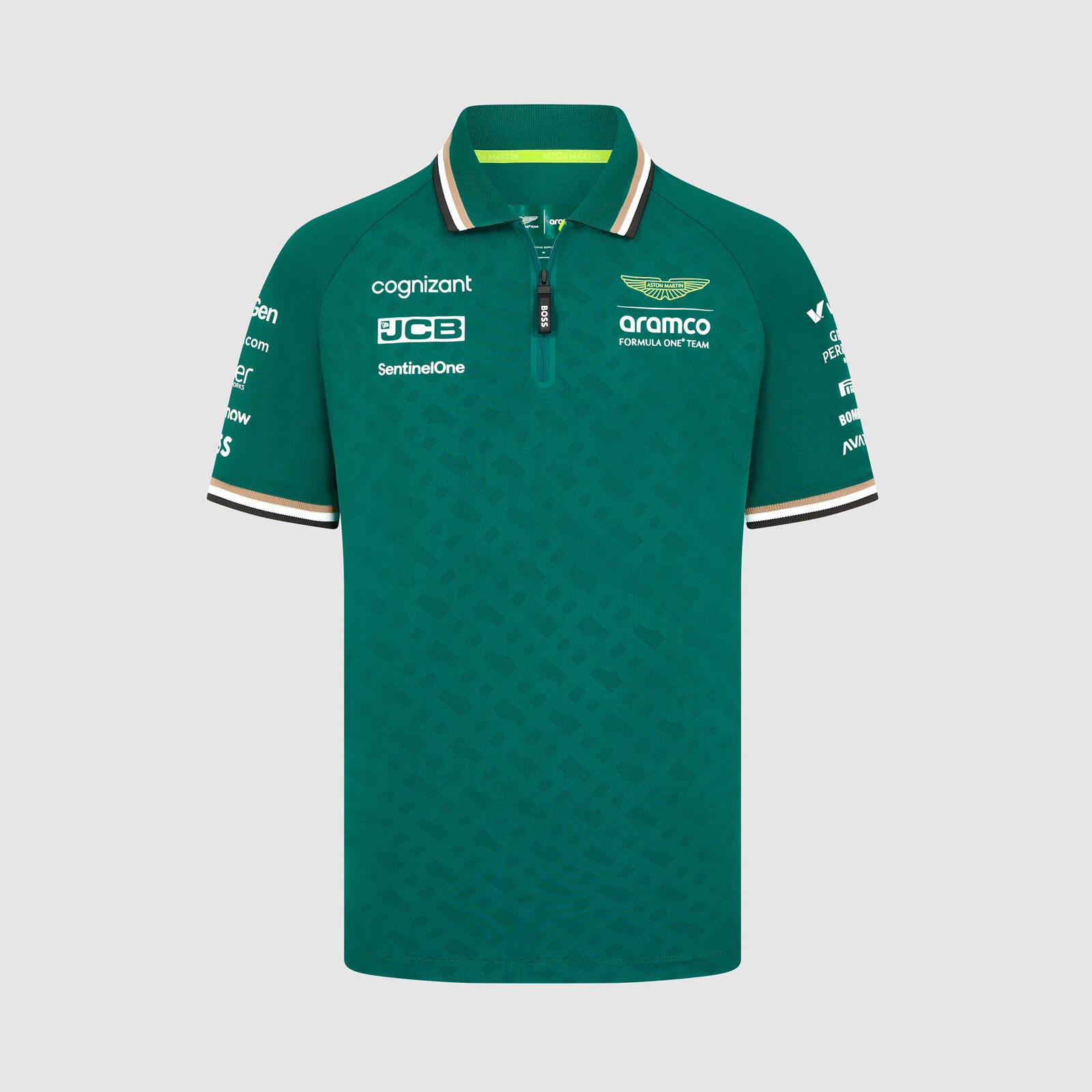 Týmová polokošile Aston Martin F1 Team zelená - S