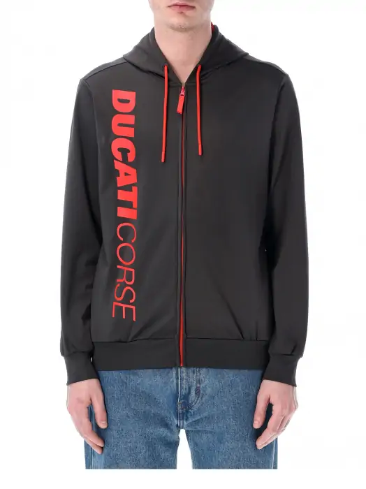 Fanouškovská mikina Ducati Corse tmavě šedá s logem - XXL