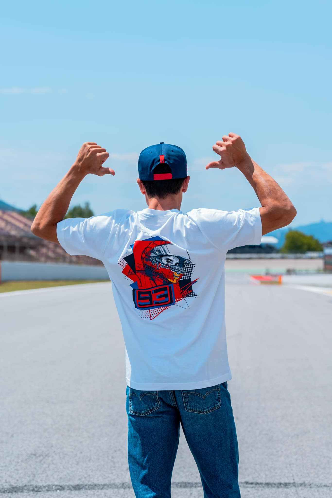 Marc Marquez 93 - Red Bull fanouškovské tričko bílé - M