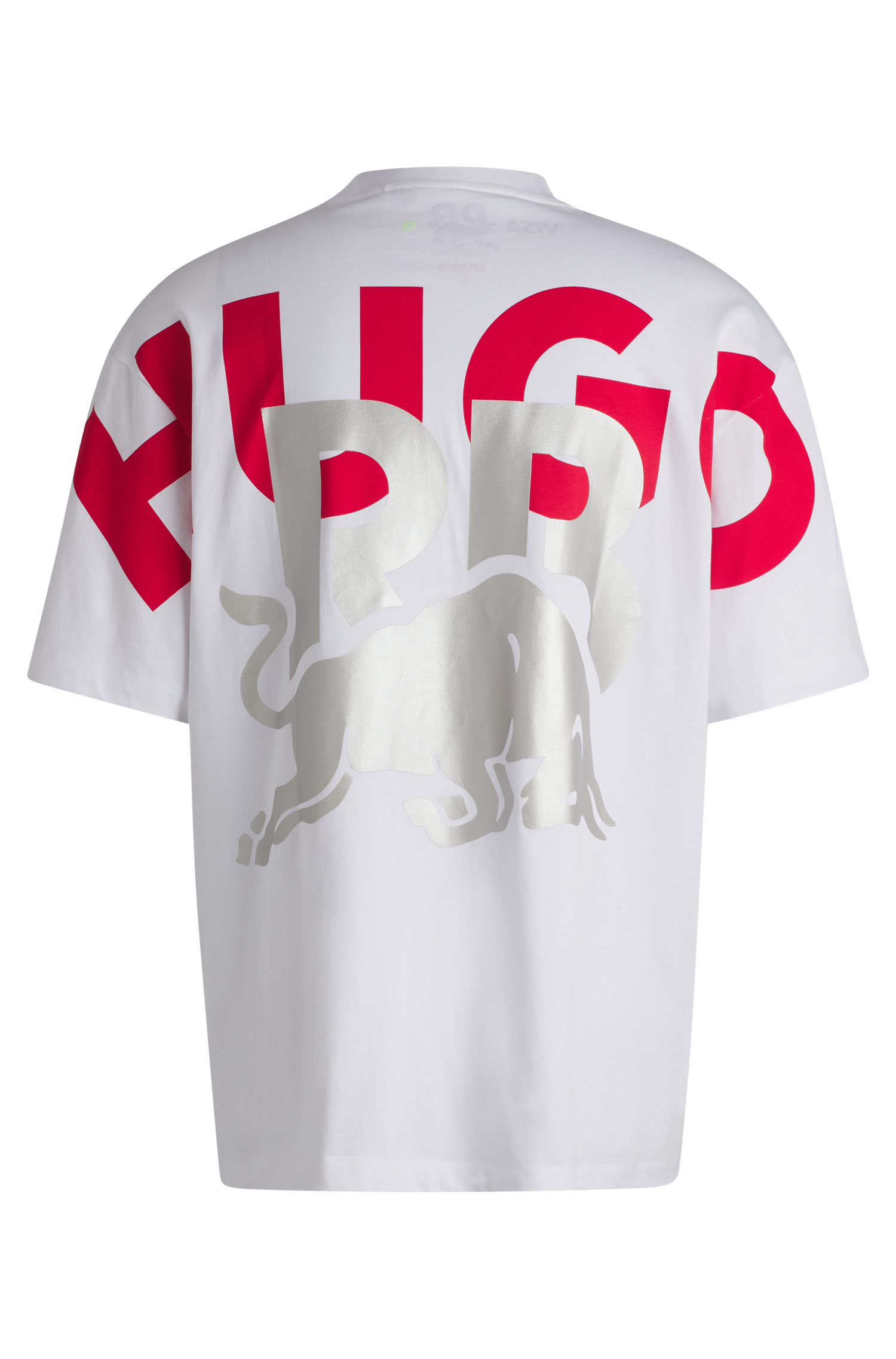 Volnočasové tričko HUGO - Visa Cash App RB bílé oversize - XXL