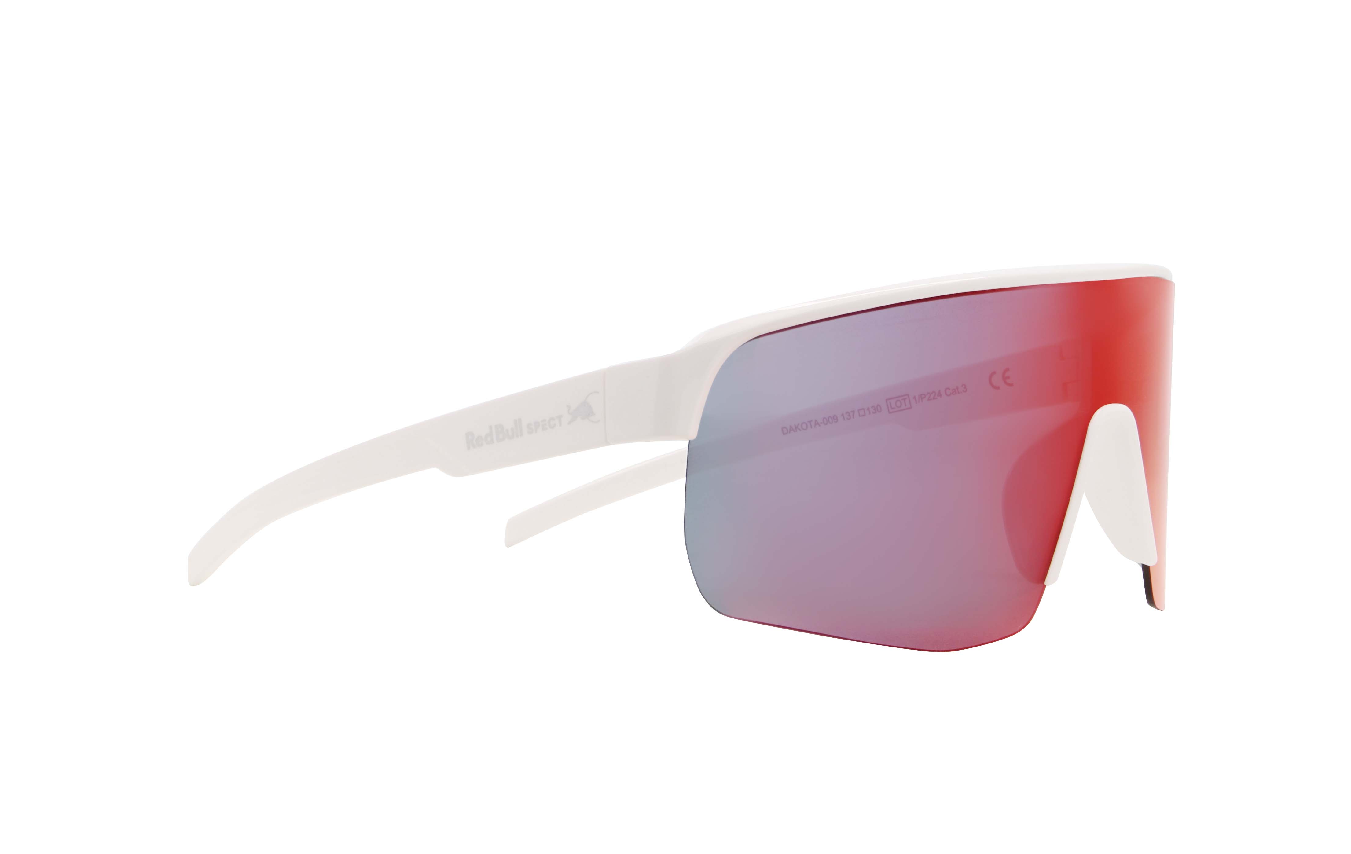 Red Bull Spect sluneční brýle DAKOTA bílé s modro červeným sklem