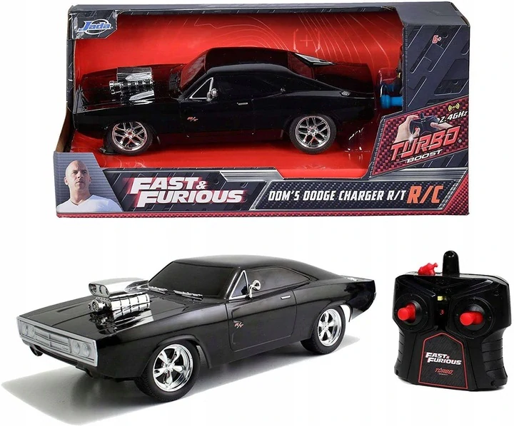 Model Rychle a Zběsile Dodge Charger Dom's na dálkové ovládání 1:24