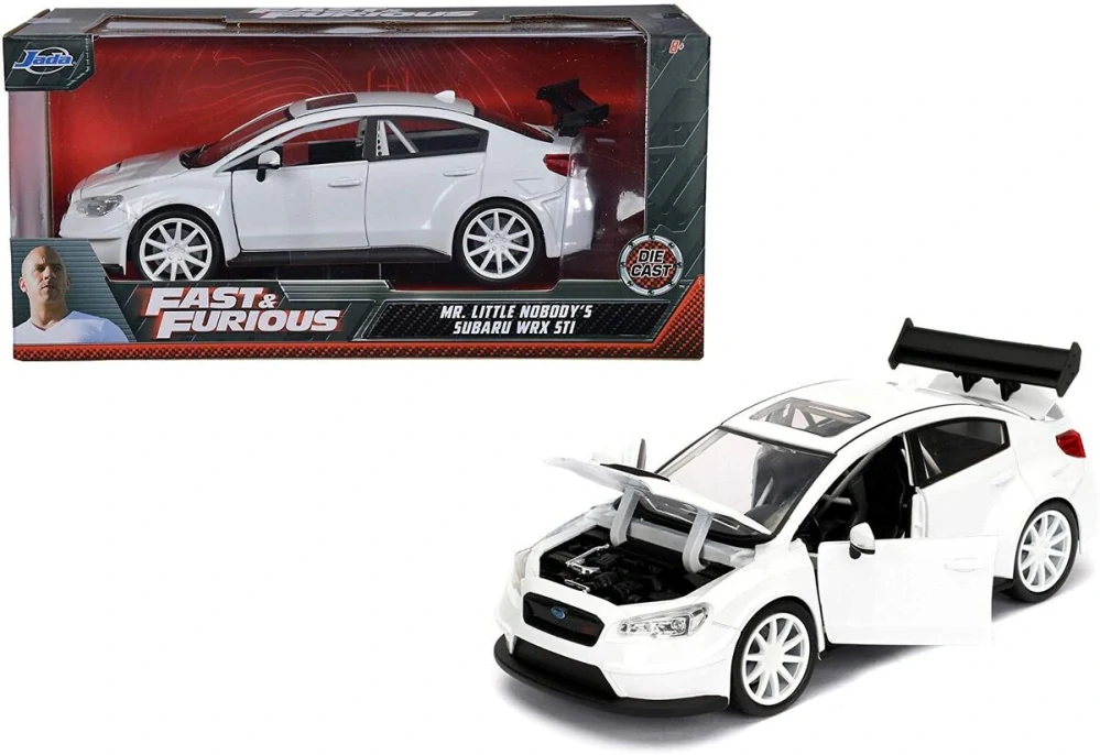 Model Rychle a Zběsile Subaru STI WRX 1:24 bílé