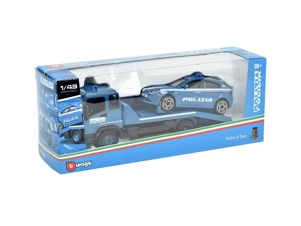 Model Alfa Romeo Giulietta Polizia s transportérem 1:43