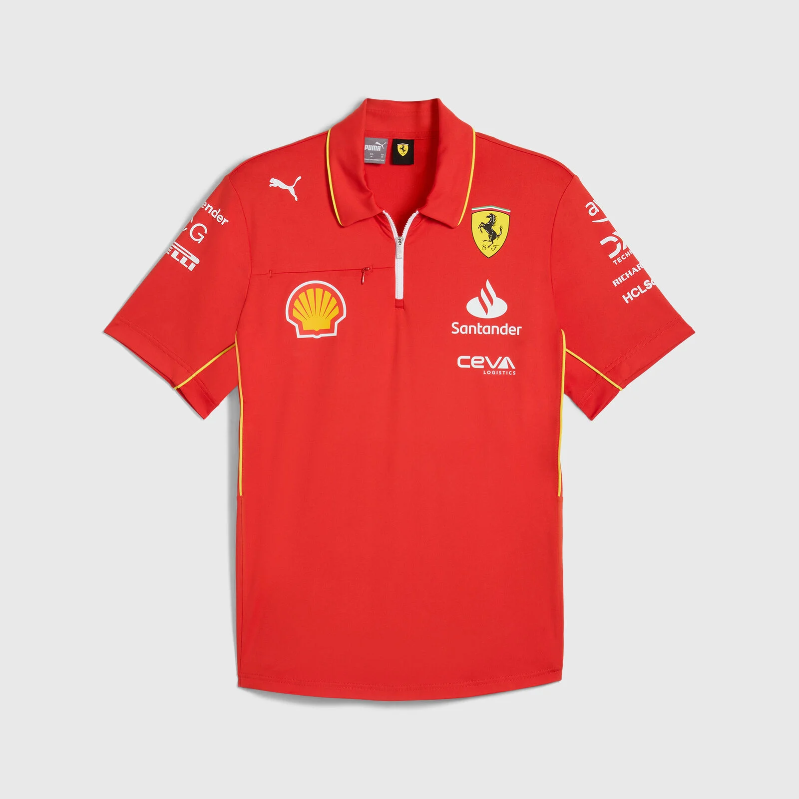 Týmová polokošile PRO Scuderia Ferrari F1 červená - M