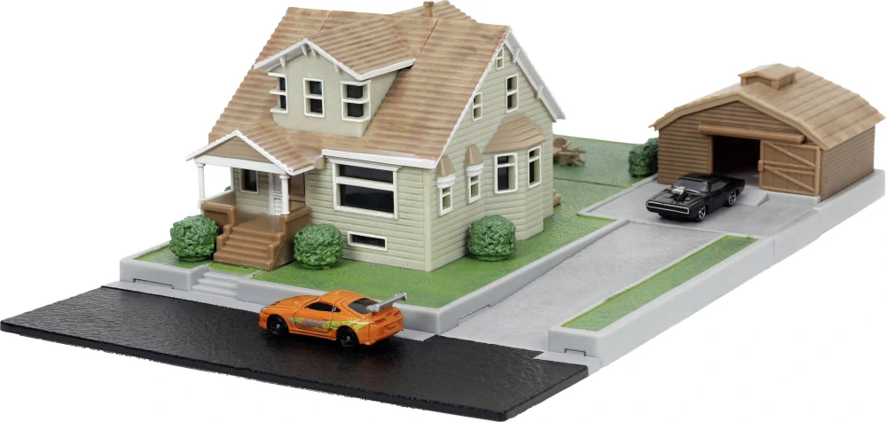 Diorama - Rychle a Zběsile Toyota Supra - Dodge Charger 1:50