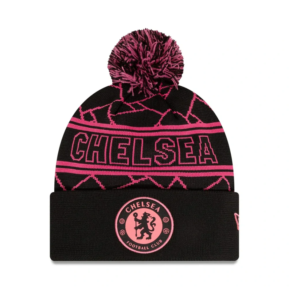 Zimní čepice CHELSEA vintage černá s bambulí