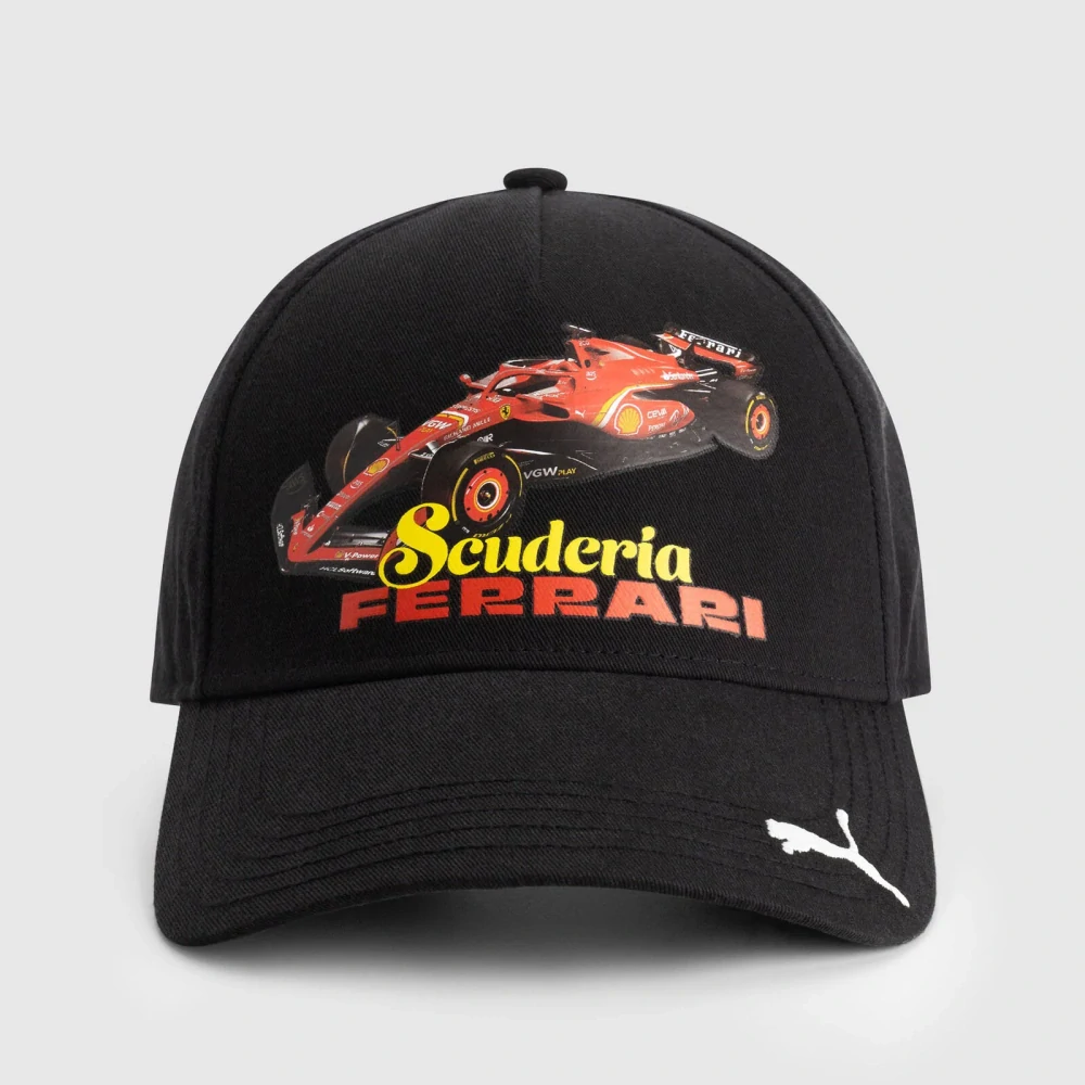 Volnočasová kšiltovka Scuderia Ferrari F1 s motivem SF černá