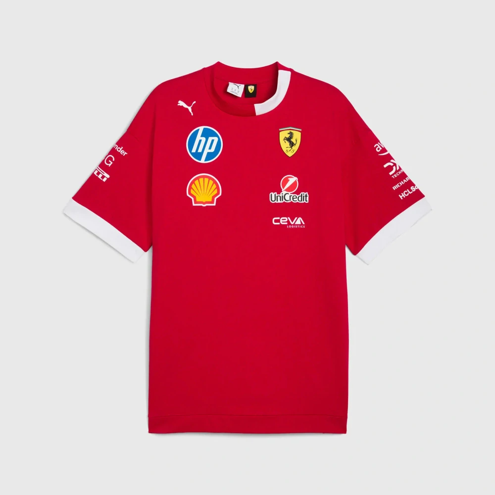 Týmové tričko Scuderia Ferrari F1 s logy sponzorů - DRIVERS - XL