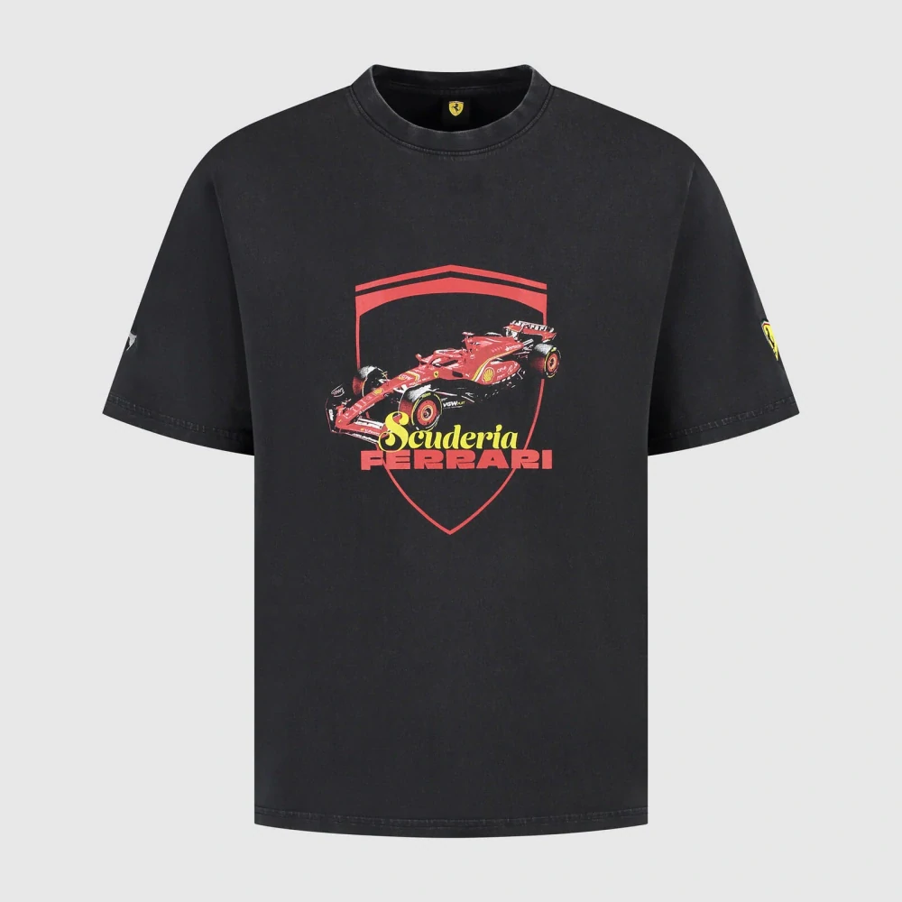 Volnočasové tričko Scuderia Ferrari F1 s motivem SF černé - XXXL