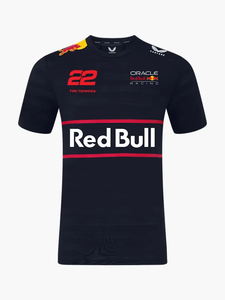 Týmové tričko Oracle Red Bull Racing s logy sponzorů - Yuki Tsunoda