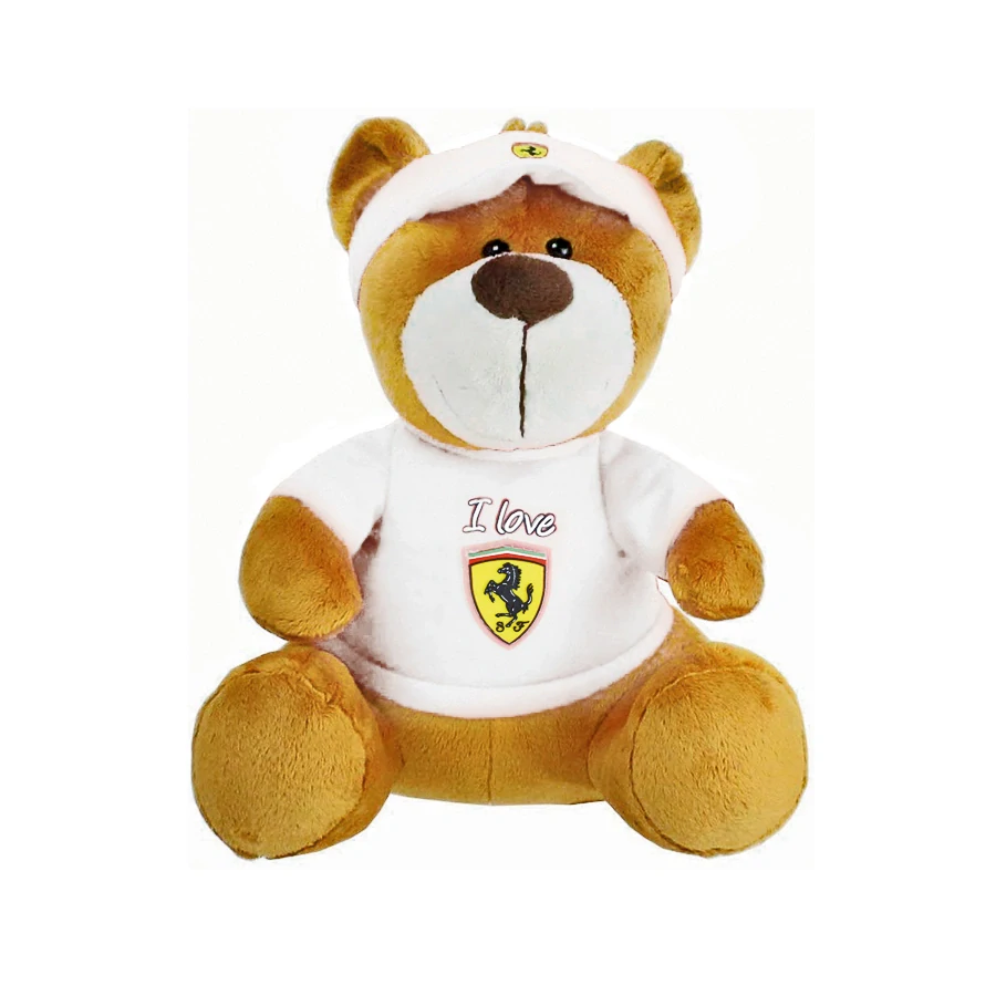 Scuderia Ferrari velký plyšový medvídek bílý