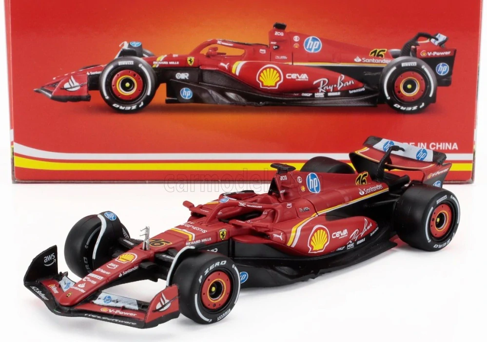 Model Scuderia Ferrari SF-24 BBurago #16 Charles Leclerc Monza 2024 1:43