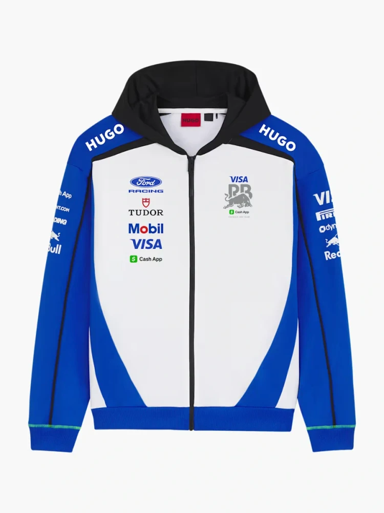 Mikina na zip Visa Cash APP Racing Bulls s logy sponzorů - týmová edice - M