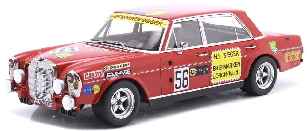 Model WERK83 1:18 Mercedes Benz 300 SEL 6.8 AMG #56 H. Heyer 200 Miles Nurburgring 1972