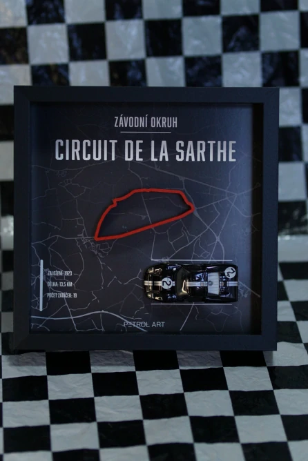 3D obraz PETROL ART Ford GT40 MK II - Bruce Mclaren - Le Mans