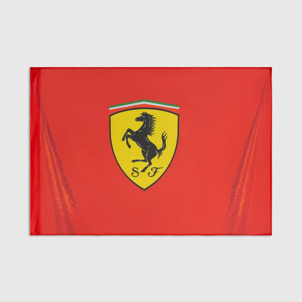Vlajka Scuderia Ferrari F1 s logem červená