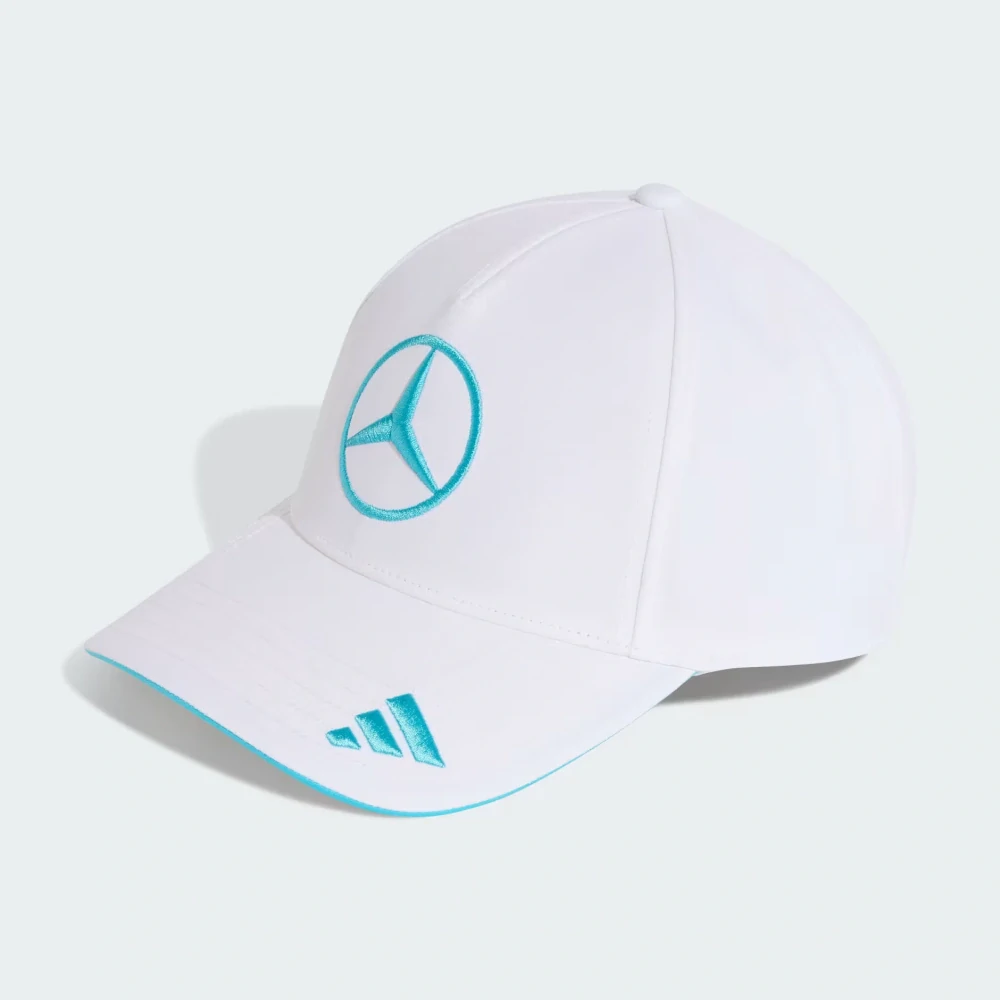 Bílá kšiltovka George Russell Mercedes AMG Petronas F1 x Adidas - týmová edice