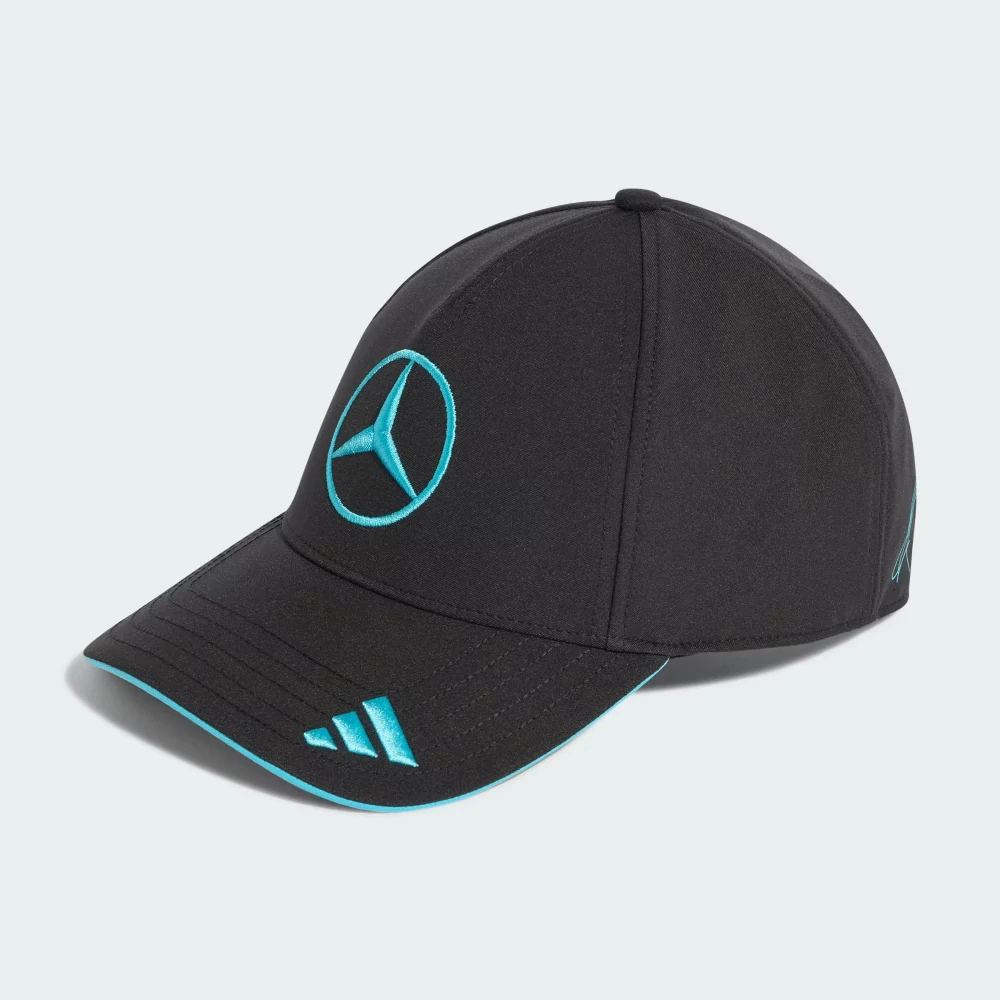 Černá kšiltovka George Russell Mercedes AMG Petronas F1 x Adidas - týmová edice