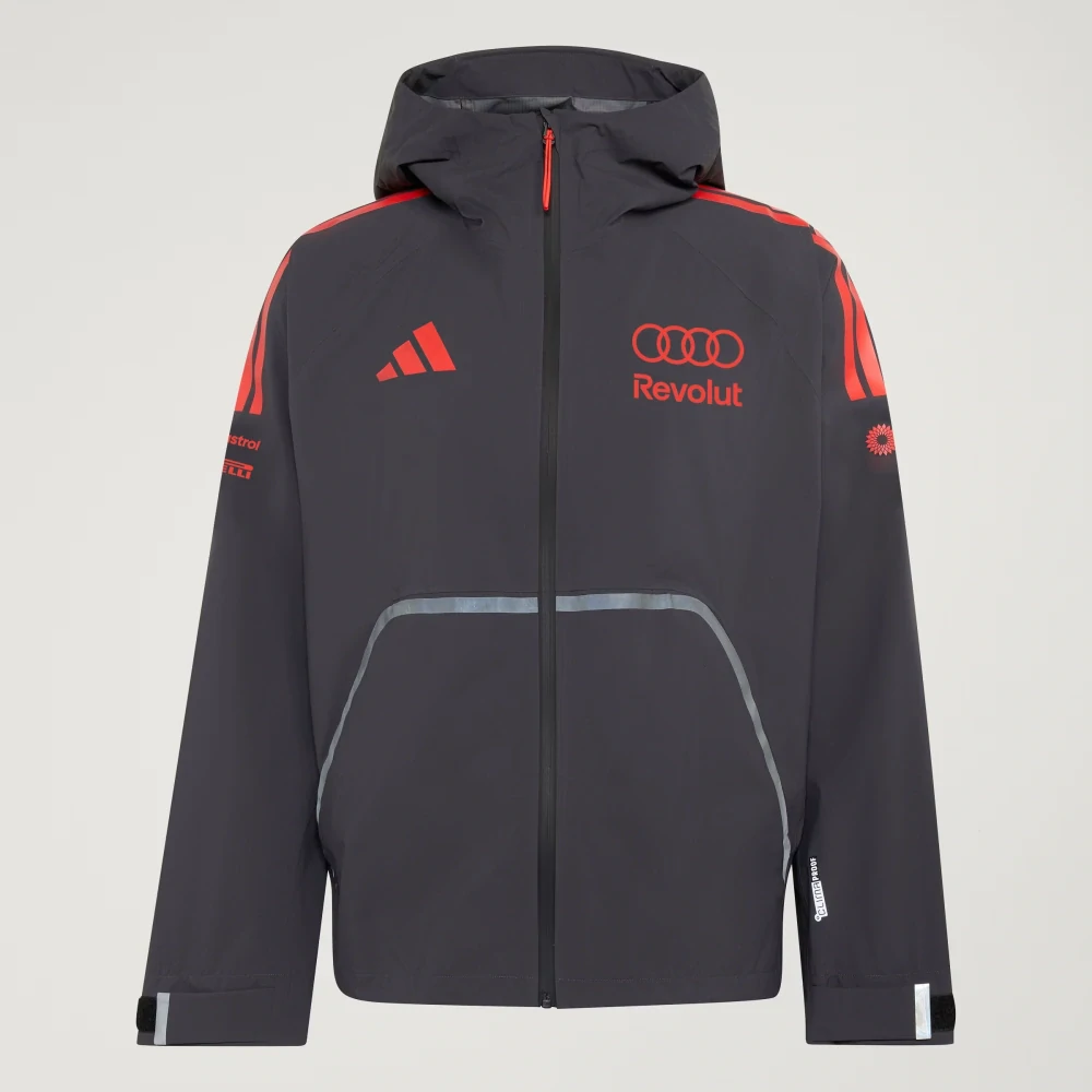 Lehká bunda Audi Revolut F1 šedá s logy sponzorů x Adidas - týmová edice
