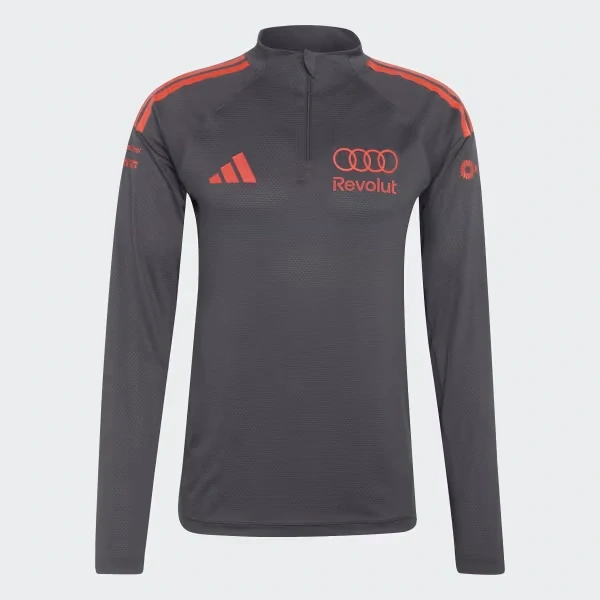 Sportovní mikina Audi Revolut F1 šedá s logy sponzorů x Adidas - týmová edice