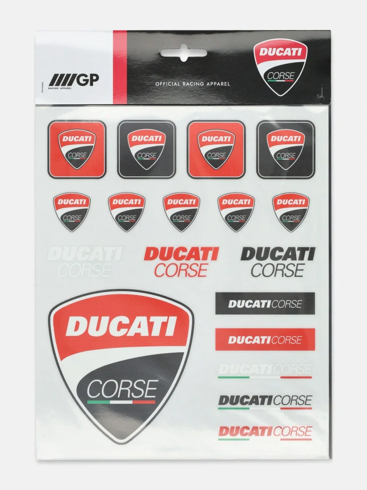 Velké balení samolepek Ducati Corse A4