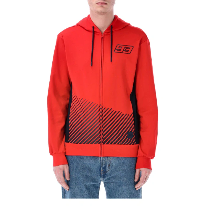 Volnočasová mikina s kapucí Marc Marquez STRIPES 93 - L