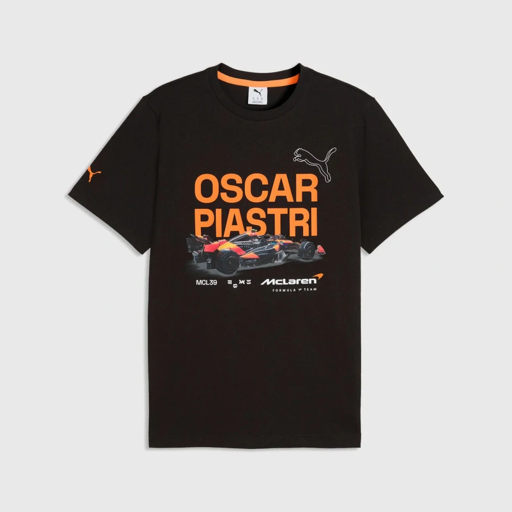 Tričko Oscar Piastri - McLaren F1 černé - fanouškovská edice