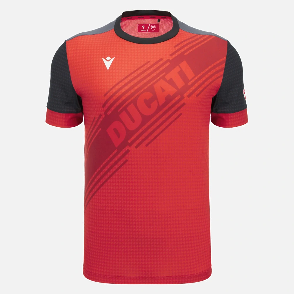 Sportovní tričko Ducati x Macron červené s logem - XL