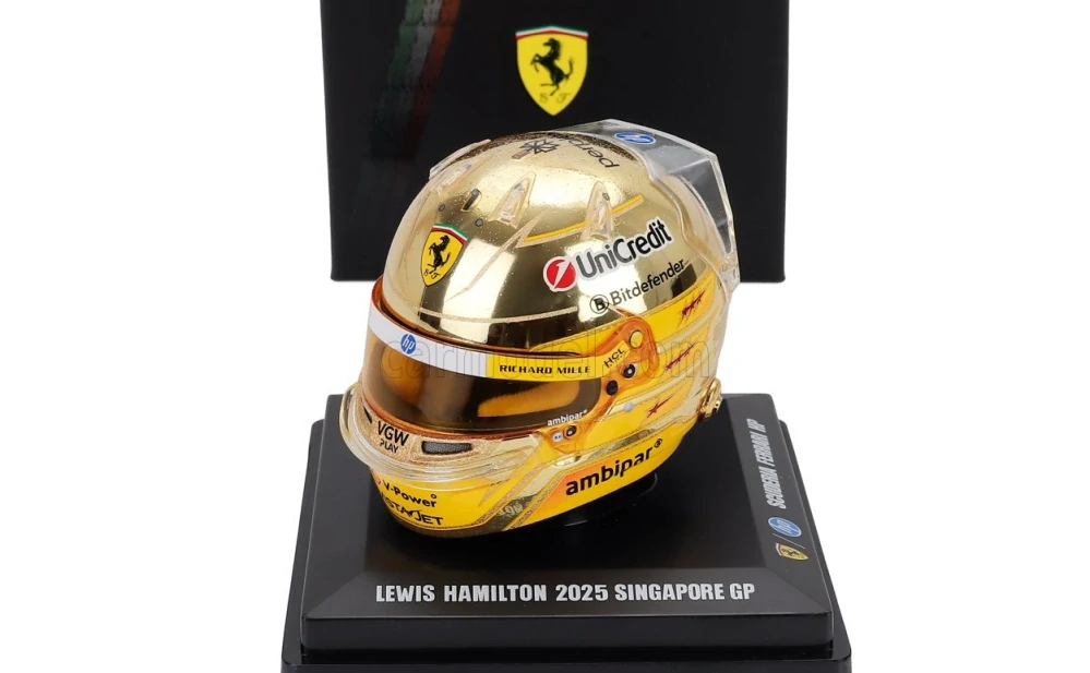 Model přilby Lewis Hamilton - SF Singapore 2025 1:5 LookSmart