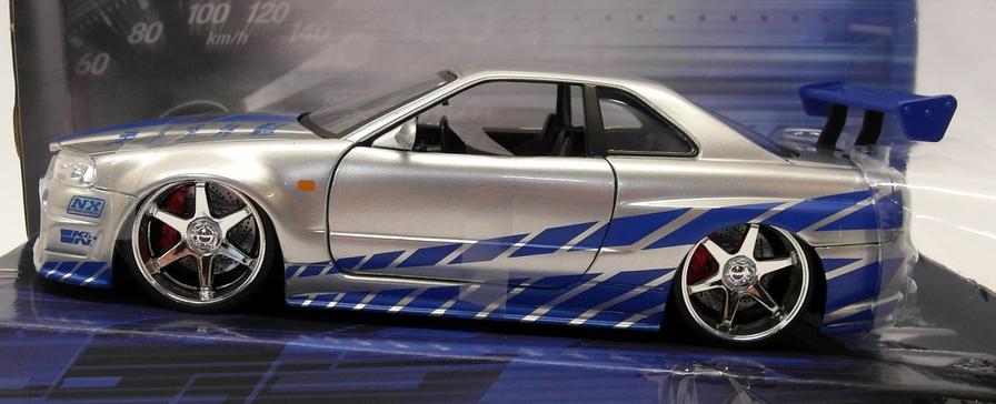 Model Rychle a Zběsile Nissan Skyline R34 2002 1:24