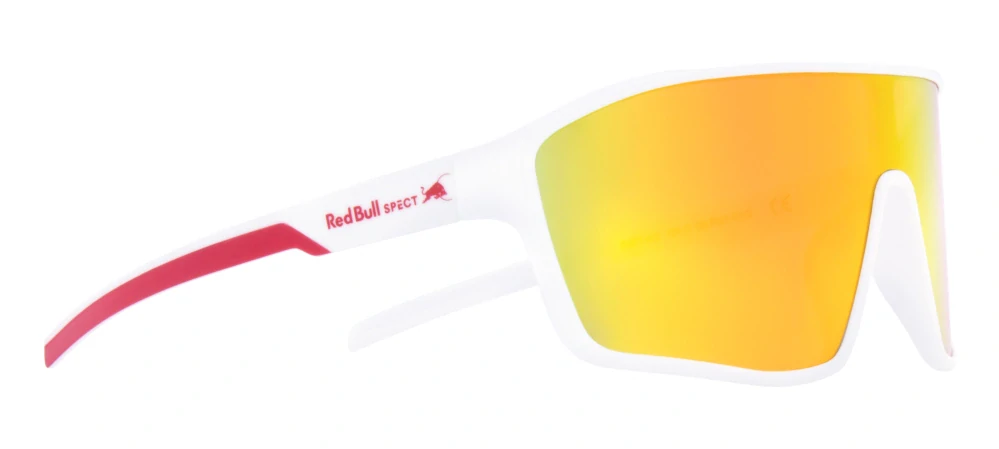 Red Bull Spect sluneční brýle DAFT bílé s červeno oranžovým sklem
