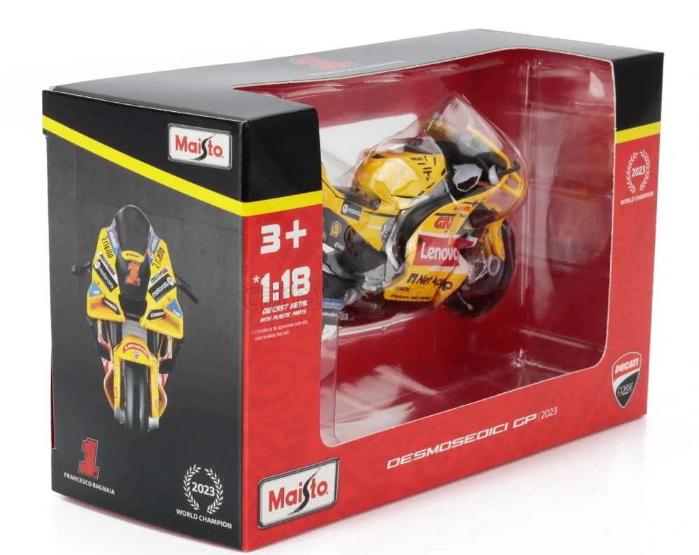 Model Ducati MotoGP GP23 - Francesco Bagnaia #1 1:18 - Misano SE
