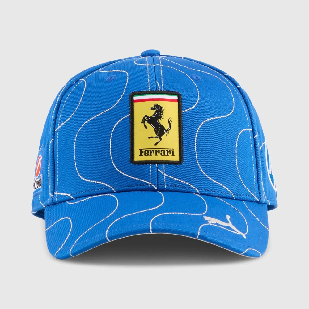 Týmová kšiltovka Scuderia Ferrari SE Monza 2025 s logy sponzorů