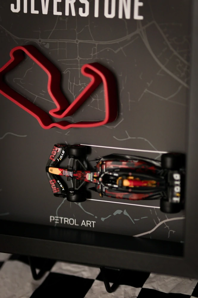 3D obraz PETROL ART - Max Verstappen - Silverstone
