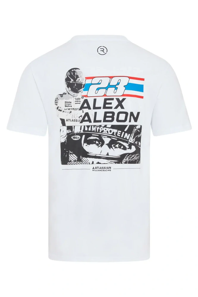 Fanouškovské tričko Alex Albon - Williams Racing F1 bílé - XL