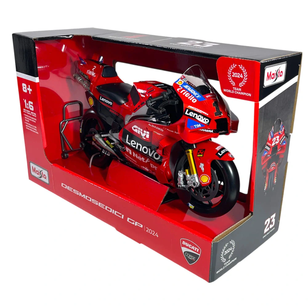 Model Maisto MotoGP Ducati Desmosedici GP24 #1 F. Bagnaia 2024 1:6