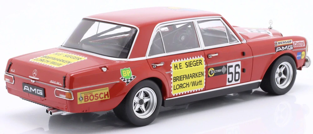Model WERK83 1:18 Mercedes Benz 300 SEL 6.8 AMG #56 H. Heyer 200 Miles Nurburgring 1972