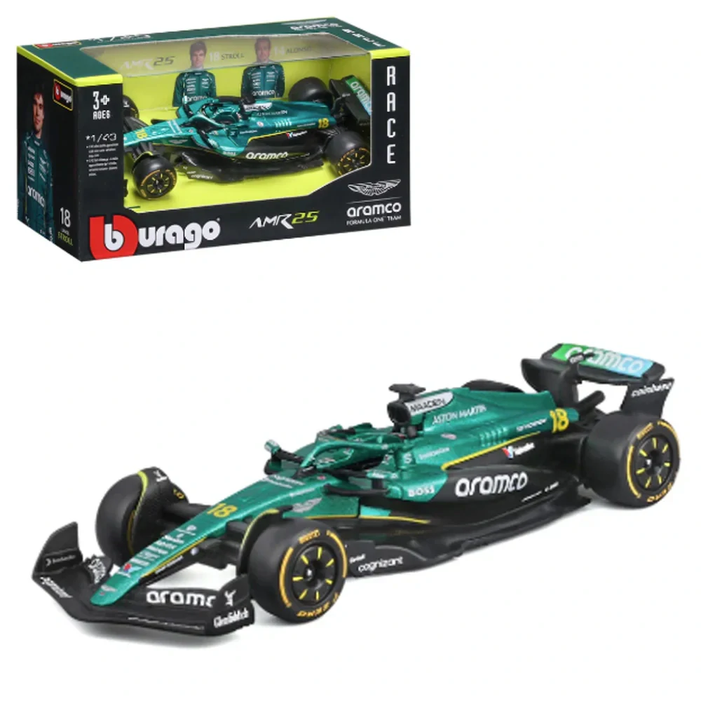 Model Aston Martin F1 AMR25 BBurago #18 Lance Stroll 2025 1:43 
