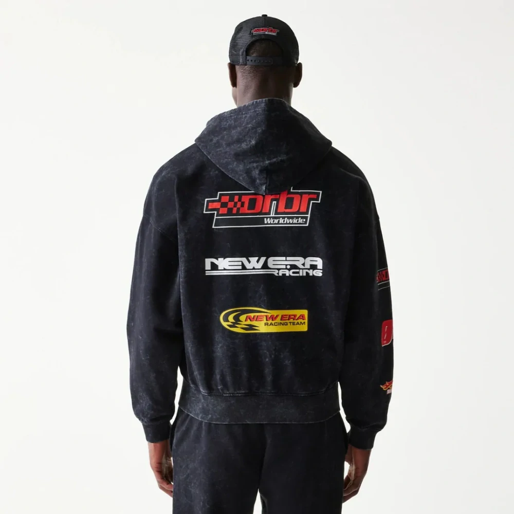 Mikina na zip Oracle Red Bull Racing NE LINEAR černá - oversize