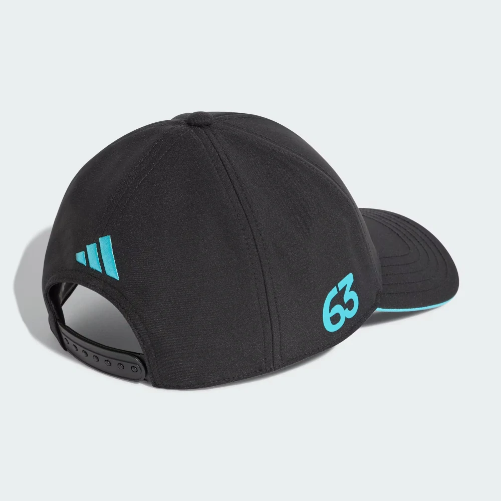Černá kšiltovka George Russell Mercedes AMG Petronas F1 x Adidas - týmová edice