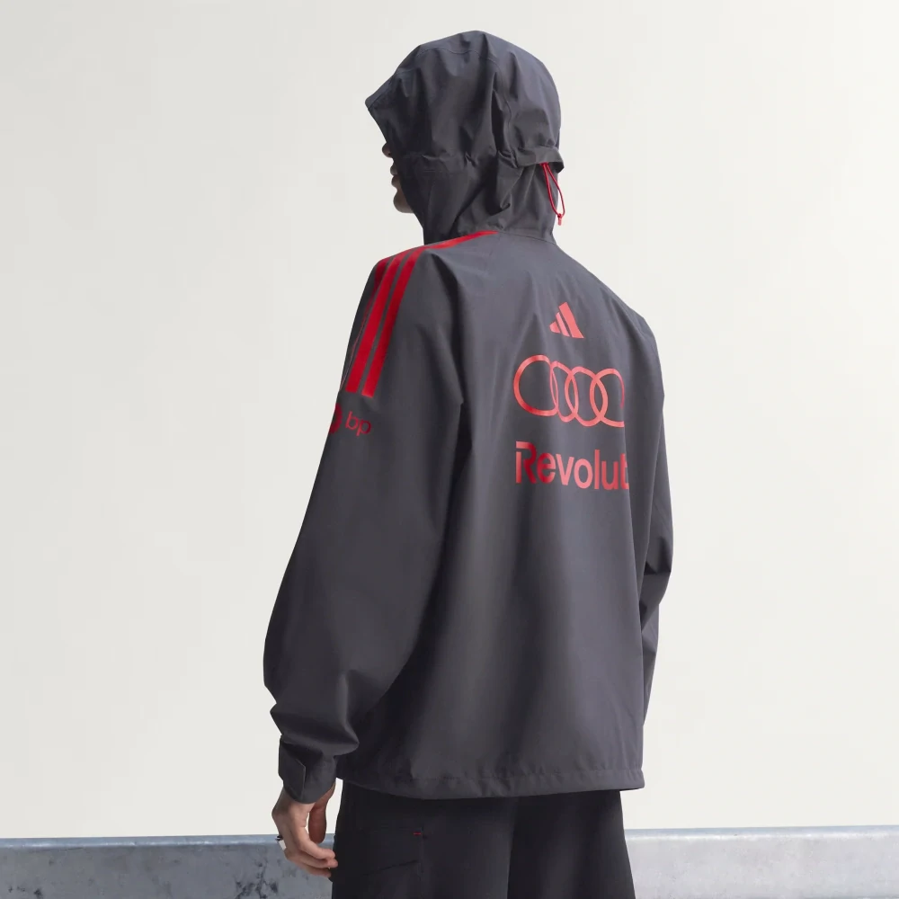 Lehká bunda Audi Revolut F1 šedá s logy sponzorů x Adidas - týmová edice