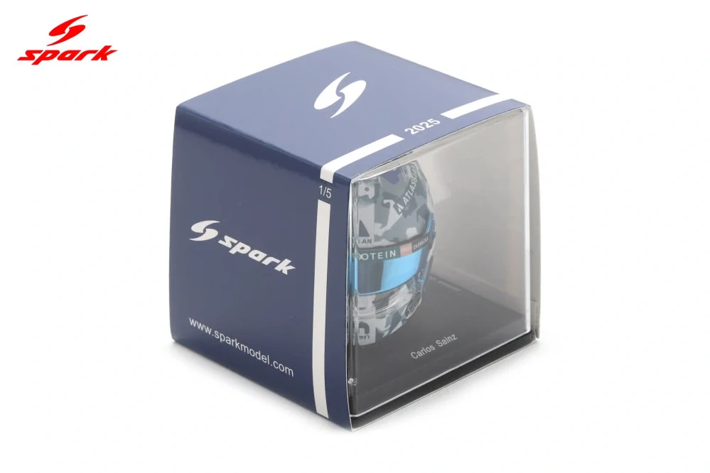 Model přilby SPARK Carlos Sainz Silverstone GP F1 2025 1:5