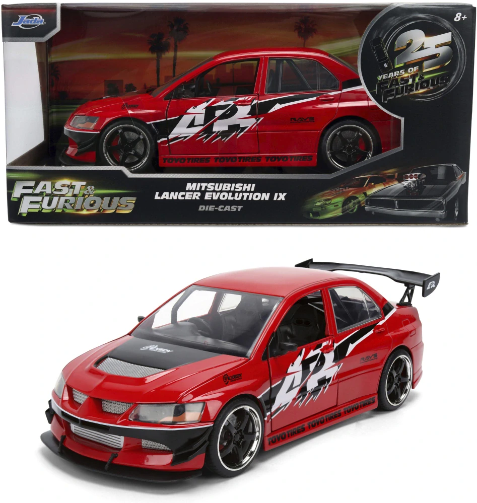 Model Rychle a Zběsile Mitsubishi Lancer EVO IX - 2006 Tokyo Drift 1:24