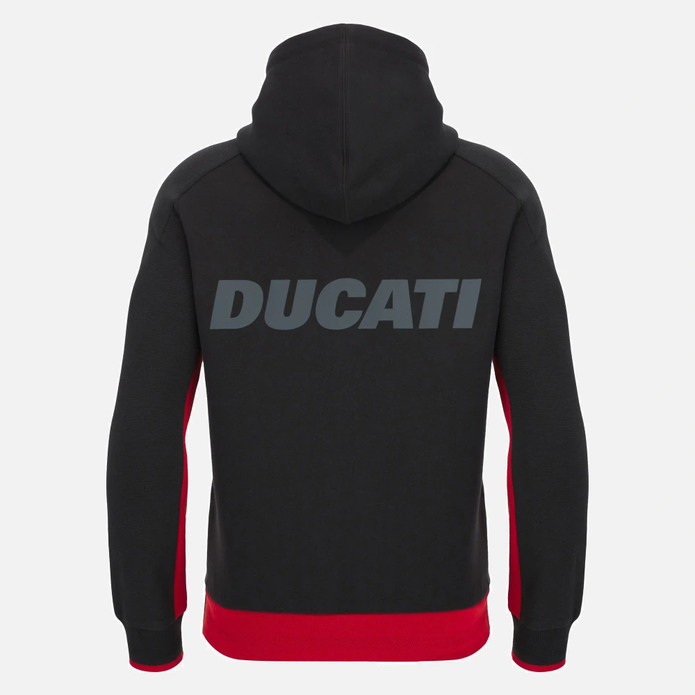 Volnočasová mikina Ducati x Macron černá s logem