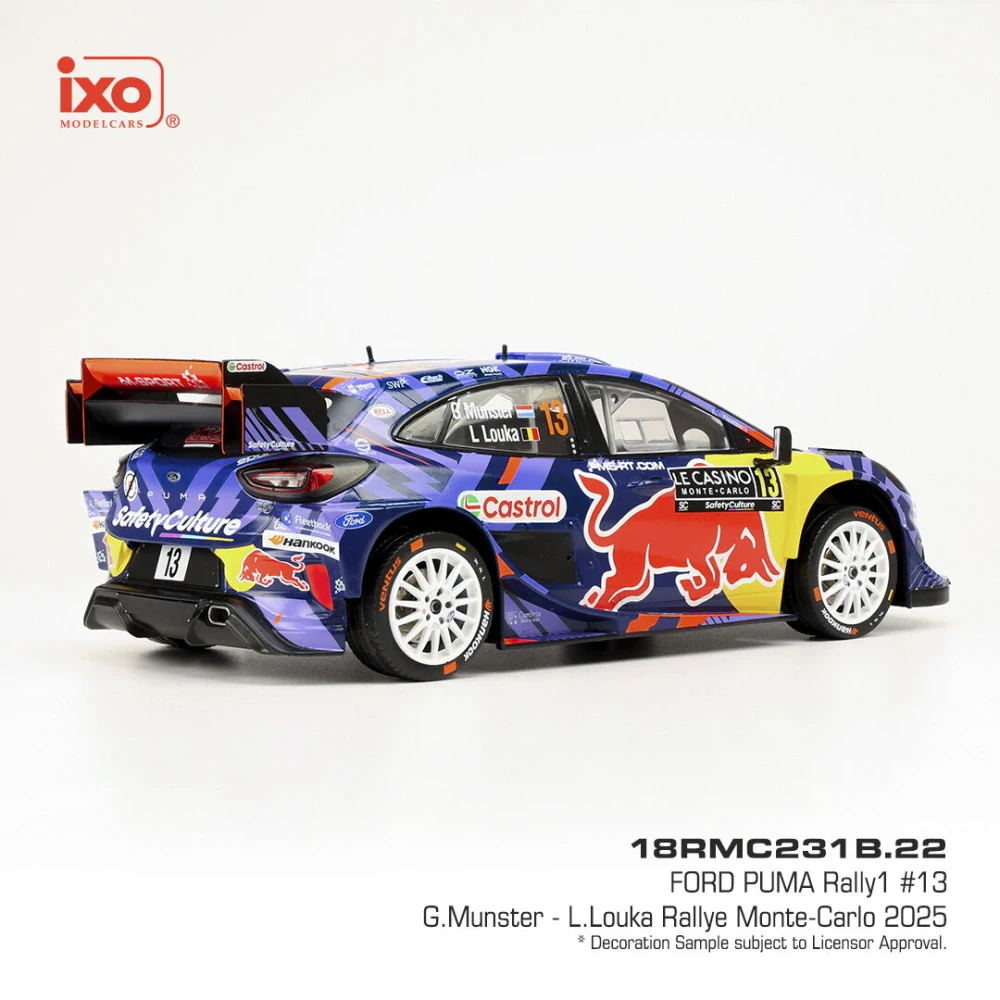 Model IXO Ford Puma WRC Rally Monte Carlo 2025 G. Munster 1:18